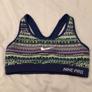 Nike patterned sports bra
